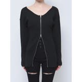 ブラック | レースエッジフィットリブトップ | EMODA