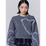 グレー | ギャザーハートニット | EMODA