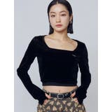 シアーベロアプレートクロップトップ | EMODA | 詳細画像2