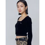 シアーベロアプレートクロップトップ | EMODA | 詳細画像3