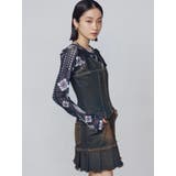 プリーツヘムレイヤードデニムワンピース | EMODA | 詳細画像11 