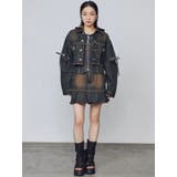 プリーツヘムレイヤードデニムワンピース | EMODA | 詳細画像14 