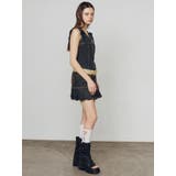 プリーツヘムレイヤードデニムワンピース | EMODA | 詳細画像16 