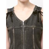 プリーツヘムレイヤードデニムワンピース | EMODA | 詳細画像20 