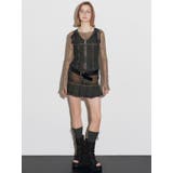 プリーツヘムレイヤードデニムワンピース | EMODA | 詳細画像3 