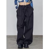 ブラック | ワイドルーズパンツ | EMODA