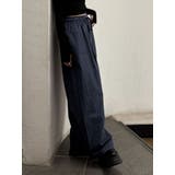 ネイビー | ワイドルーズパンツ | EMODA