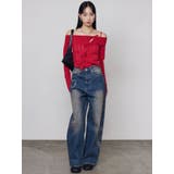 レースグラフィックルーズデニム | EMODA | 詳細画像10