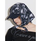 ネイビー | 2トーンスカーフキャップ | EMODA