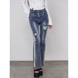 ハートダメージハイウエストフレアパギンス | EMODA | 詳細画像2