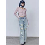 バルキーワイドハイウエストクラッシュジーンズ | EMODA | 詳細画像17 