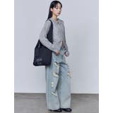 バルキーワイドハイウエストクラッシュジーンズ | EMODA | 詳細画像20 