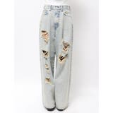 バルキーワイドハイウエストクラッシュジーンズ | EMODA | 詳細画像22 