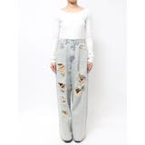 バルキーワイドハイウエストクラッシュジーンズ | EMODA | 詳細画像39 