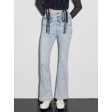 ドットラインハイウエストフレアパギンス | EMODA | 詳細画像2 