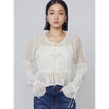 2WAYギャザーリボンニット | EMODA | 詳細画像1 