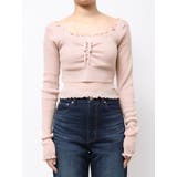 ピンク | 2ピースシアーギャザーニット | EMODA