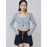 グレー | フロントレースアップフィットニット | EMODA