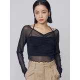 ブラック | ストラップシアートップス | EMODA