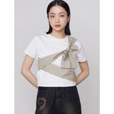 リボンテープTシャツ | EMODA | 詳細画像1 