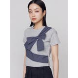 リボンテープTシャツ | EMODA | 詳細画像13 