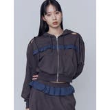 グレー | カットアウトリボンフーディ | EMODA