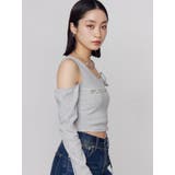 レイヤードロゴロングスリーブTシャツ | EMODA | 詳細画像3 