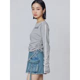 ワイドネックサイドストリングトップス | EMODA | 詳細画像17 