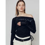 ワイドネックサイドストリングトップス | EMODA | 詳細画像4 