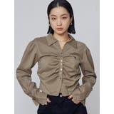 ギャザーフロントスキッパーシャツ | EMODA | 詳細画像2