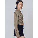 ギャザーフロントスキッパーシャツ | EMODA | 詳細画像3