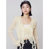 ドットラッフルフリルクロップトップ | EMODA | 詳細画像16 