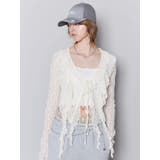 ドットラッフルフリルクロップトップ | EMODA | 詳細画像2 