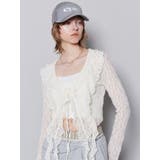 ドットラッフルフリルクロップトップ | EMODA | 詳細画像4 