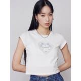 エンブレムハートパッチTシャツ | EMODA | 詳細画像1 