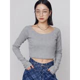 アイレットクロップドロングスリーブTシャツ | EMODA | 詳細画像10 