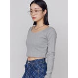 アイレットクロップドロングスリーブTシャツ | EMODA | 詳細画像12 