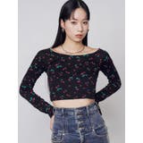 アイレットクロップドロングスリーブTシャツ | EMODA | 詳細画像15 