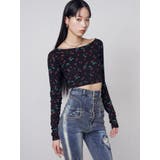 アイレットクロップドロングスリーブTシャツ | EMODA | 詳細画像16 