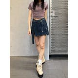 ロングベルトボックスデニムスカート | EMODA | 詳細画像20 