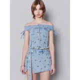 ロングベルトボックスデニムスカート | EMODA | 詳細画像3 