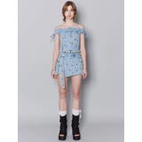 ロングベルトボックスデニムスカート | EMODA | 詳細画像4 