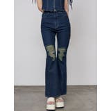 インディゴ | クラッシュフレアデニム | EMODA