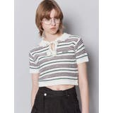 ボーダーポロニット | EMODA | 詳細画像2 