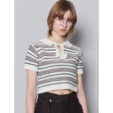 ボーダーポロニット | EMODA | 詳細画像4 