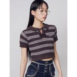 ブラウン | ボーダーポロニット | EMODA