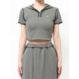 ネイビー | レースラインフーディトップス | EMODA