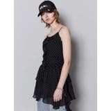 ライトミックス | シアーラッフルキャミロングトップ | EMODA