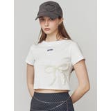 フリルパッチミニマルTシャツ | EMODA | 詳細画像1