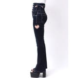 アートカットワークハイウエストフレアパギンス | EMODA | 詳細画像44 